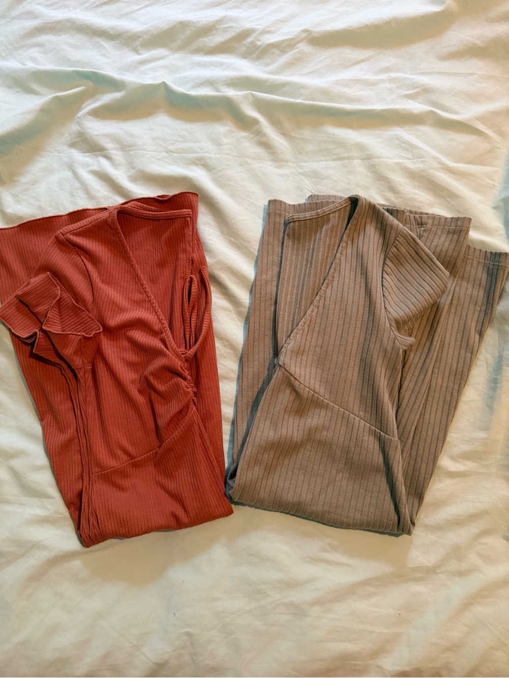 Short Sleeve Sage Green and Mauve Dress Bundle